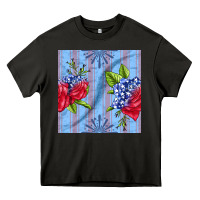 Asphalt patriotic rose Heavy Core Tee - BundleAndBundleShop