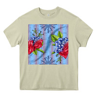 Mossy patriotic rose Heavy Core Tee - BundleAndBundleShop