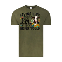 Vintage Olive living life somewhere between jesus take the wheel Vintage Tee - MaliasSmallBusiness
