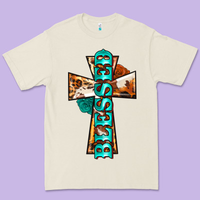 Blessed Cross Premium Tee Designed By Barkaloodesign