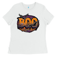 White boo Ladies Tee - JahusDesignShop
