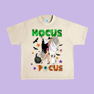 Hocus Pocus With Witch Urban Heavy Tee Designed By Nancycooperartshop
