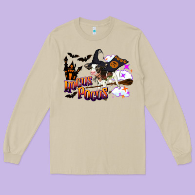 Hocus Pocus Holstein Baby Long Sleeve Tee Designed By Lillyallendesigns