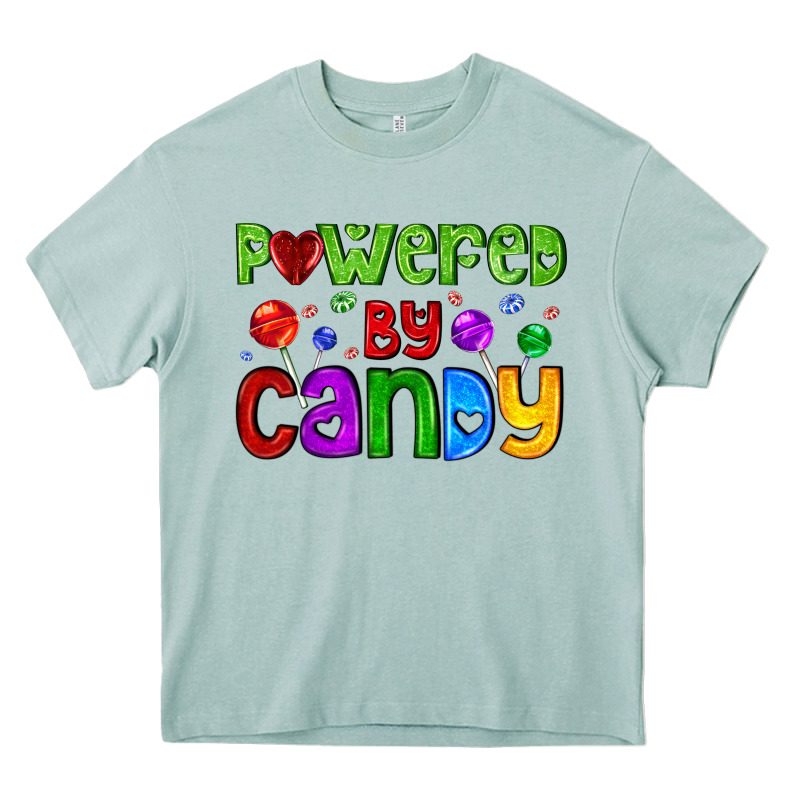 Powered By Candy With Lollipops Heavy Core Tee by AdoDesignShop | Teevron