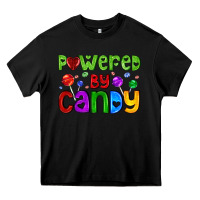 Black powered by candy with lollipops Heavy Core Tee - AdoDesignShop