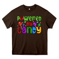 Chocolate Brown powered by candy with lollipops Heavy Core Tee - AdoDesignShop