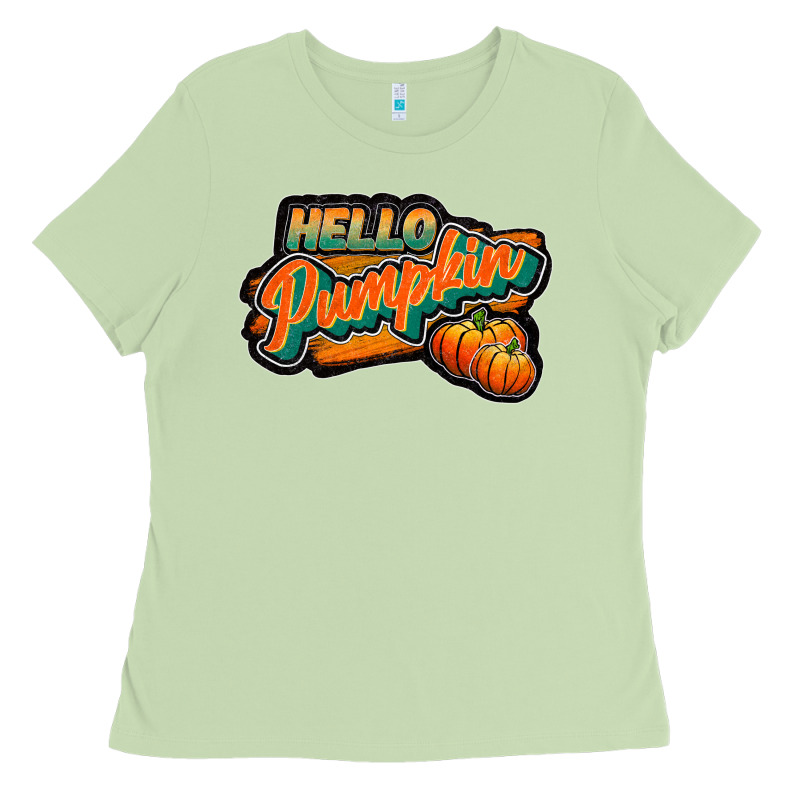 Hello Pumpkin Black Ladies Tee by JahusDesignShop | Teevron