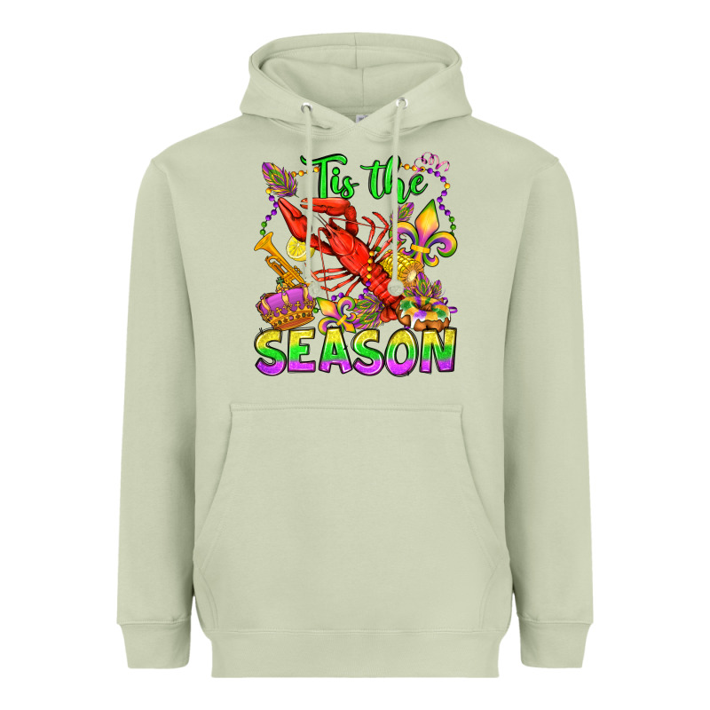 Tis The Season Mardi Gras Olivia Heavyweight Hoodie by OliviaCreatesArt | Teevron