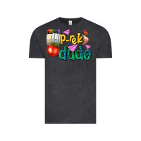 Vintage Black pre k school pencil dude Vintage Tee - NancyCooperArtShop