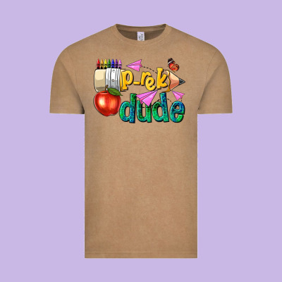 Pre K School Pencil Dude Vintage Tee Designed By Nancycooperartshop