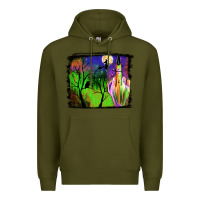 Army Green halloween background Premium Hoodie - JahusDesignShop