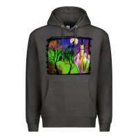 Charcoal Heather halloween background Premium Hoodie - JahusDesignShop