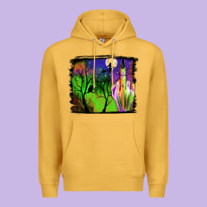 Halloween Background Premium Hoodie Designed By Jahusdesignshop