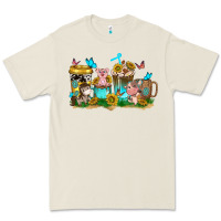 Bone farm cute animals with sunflower coffee cups Premium Tee - NancyCooperArtShop