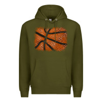 Army Green Basketball leopard glitter background Premium Hoodie - HowdyJamesFarm