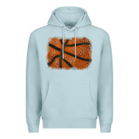 Blue Mist Basketball leopard glitter background Premium Hoodie - HowdyJamesFarm