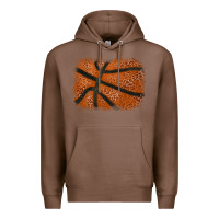 Chestnut Basketball leopard glitter background Premium Hoodie - HowdyJamesFarm