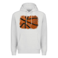 Dove Grey Basketball leopard glitter background Premium Hoodie - HowdyJamesFarm