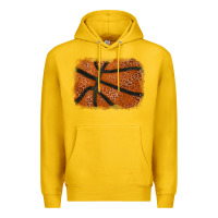 Lemon Basketball leopard glitter background Premium Hoodie - HowdyJamesFarm
