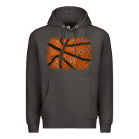 Smoke Basketball leopard glitter background Premium Hoodie - HowdyJamesFarm