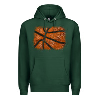 Sports Green Basketball leopard glitter background Premium Hoodie - HowdyJamesFarm