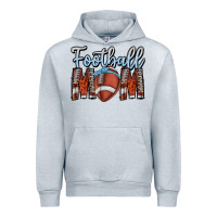 Heather Grey Football Mom Urban Hoodie - CowhideDigitalArt