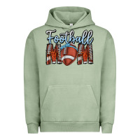 Pigment Oil Green Football Mom Urban Hoodie - CowhideDigitalArt