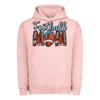 Pigment Salmon Football Mom Urban Hoodie - CowhideDigitalArt
