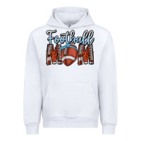 White Football Mom Urban Hoodie - CowhideDigitalArt