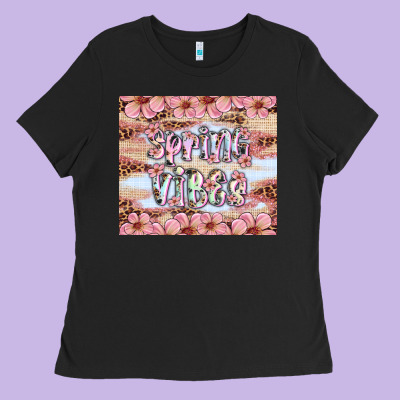 Spring Vibes Ladies Tee Designed By Artiststas