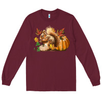 Burgundy Fall Squirrel Long Sleeve Tee - LillyAllenDesigns