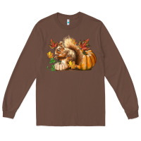 Chestnut Fall Squirrel Long Sleeve Tee - LillyAllenDesigns