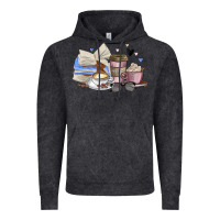 Vintage Black coffee and books Vintage Hoodie - MaliasSmallBusiness