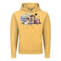 Vintage Mustard coffee and books Vintage Hoodie - MaliasSmallBusiness