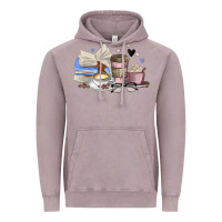 Vintage Zinc coffee and books Vintage Hoodie - MaliasSmallBusiness