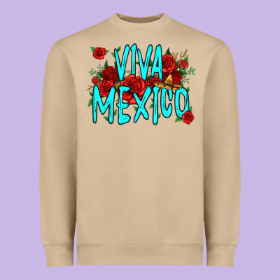 Viva Mexico Long Live Mexico Heavyweight Sweatshirt Designed By Jasminsmagicworld