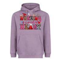 Lavender nursing is a work of heart Heavyweight Hoodie - OliviaCreatesArt