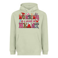Matcha nursing is a work of heart Heavyweight Hoodie - OliviaCreatesArt