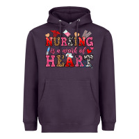 Plum nursing is a work of heart Heavyweight Hoodie - OliviaCreatesArt