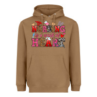 Toasted Coconut nursing is a work of heart Heavyweight Hoodie - OliviaCreatesArt