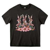 Asphalt rabbits with blossom flower Heavy Core Tee - Artiststas