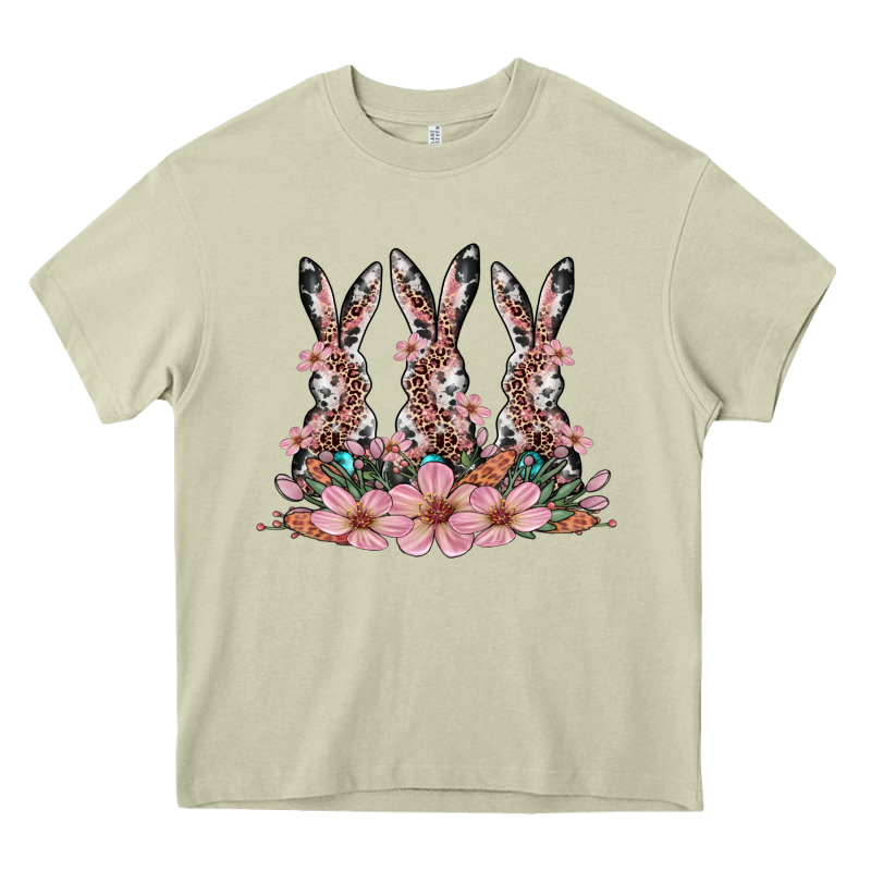 Rabbits With Blossom Flower Heavy Core Tee by Artiststas | Teevron