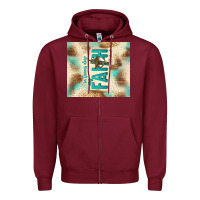 Burgundy faith with cross Zipper Hoodie - TumblerDesignByShophia