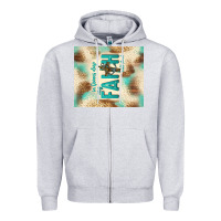 Heather Grey faith with cross Zipper Hoodie - TumblerDesignByShophia