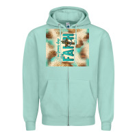 Seafoam faith with cross Zipper Hoodie - TumblerDesignByShophia