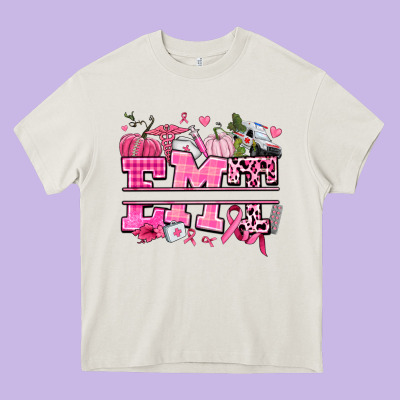 Emt Cancer And Fall Heavy Core Tee Designed By Adodesignshop