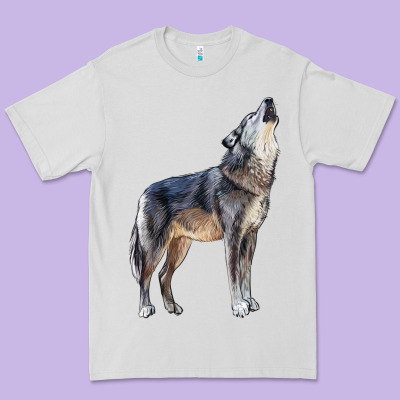 Wolf Premium Tee Designed By Lillyallendesigns