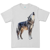 Dove Grey wolf Premium Tee - LillyAllenDesigns