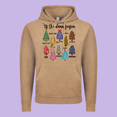Tis The Damn Season Music Vintage Hoodie Designed By Maliassmallbusiness