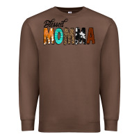 Chestnut Blessed Momma Premium Sweatshirt - CowCowDesign